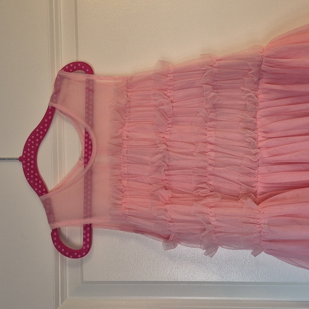 Dusty pink tulle girls dress - Picture 2 of 5